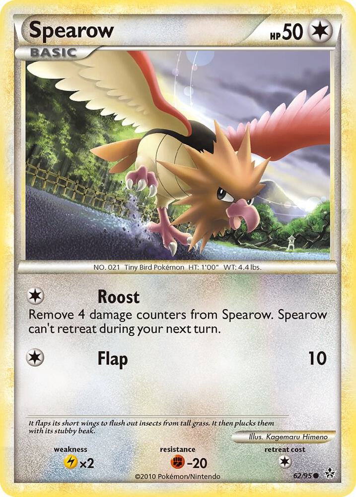 Spearow 62/95 card from Unleashed