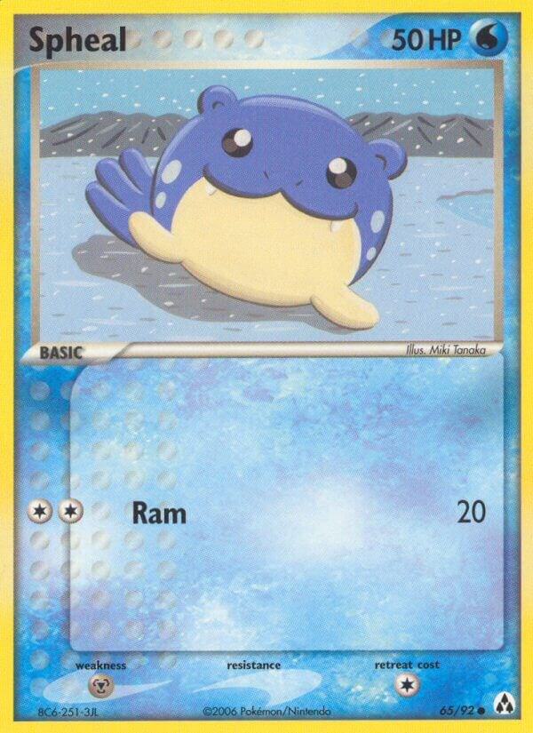 Spheal 65/92 card from Legend Maker