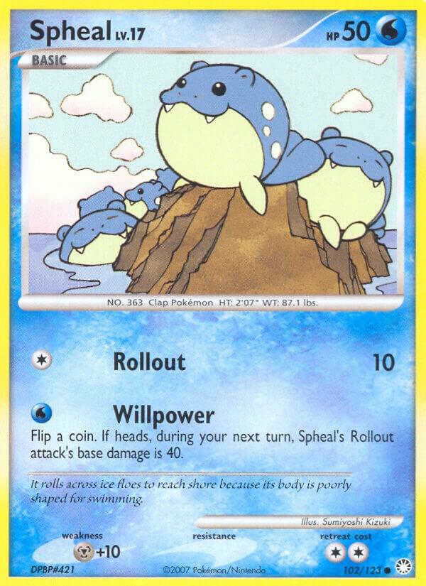 Spheal 102/123 card from Mysterious Treasures