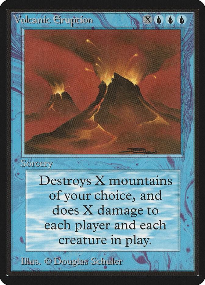 Volcanic Eruption card from Beta Edition