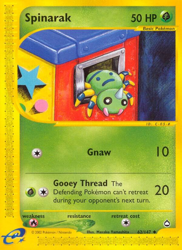 Spinarak (62) 062/147 card from Aquapolis