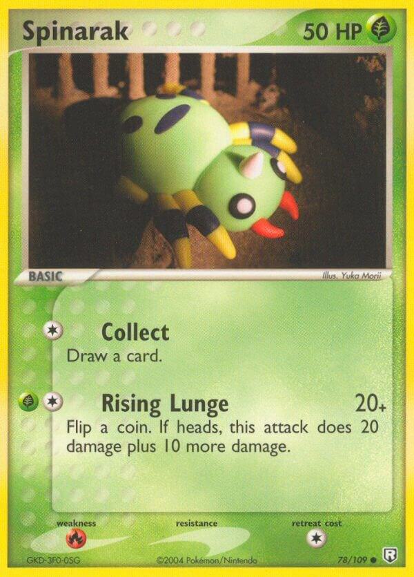 Spinarak 78/109 card from Team Rocket Returns