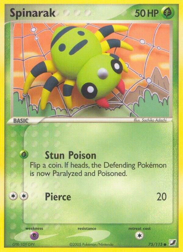 Spinarak 75/115 card from Unseen Forces