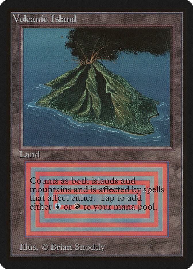 Volcanic Island card from Beta Edition