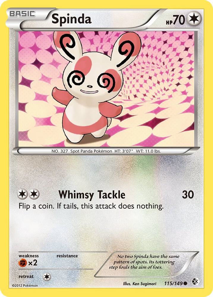 Spinda 115/149 card from Boundaries Crossed
