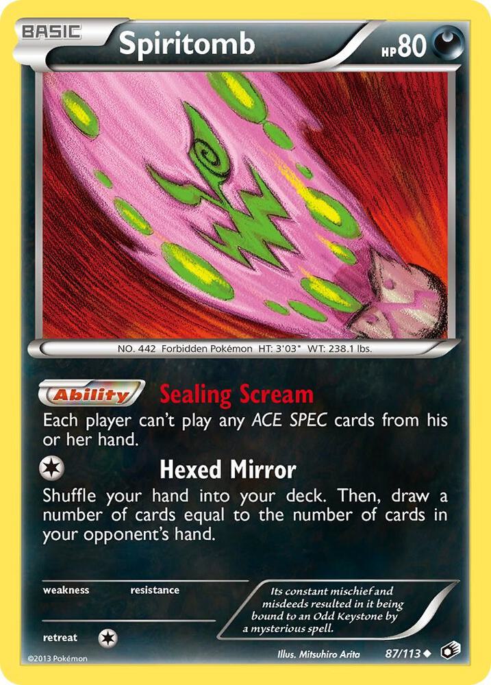 Spiritomb 87/113 card from Legendary Treasures