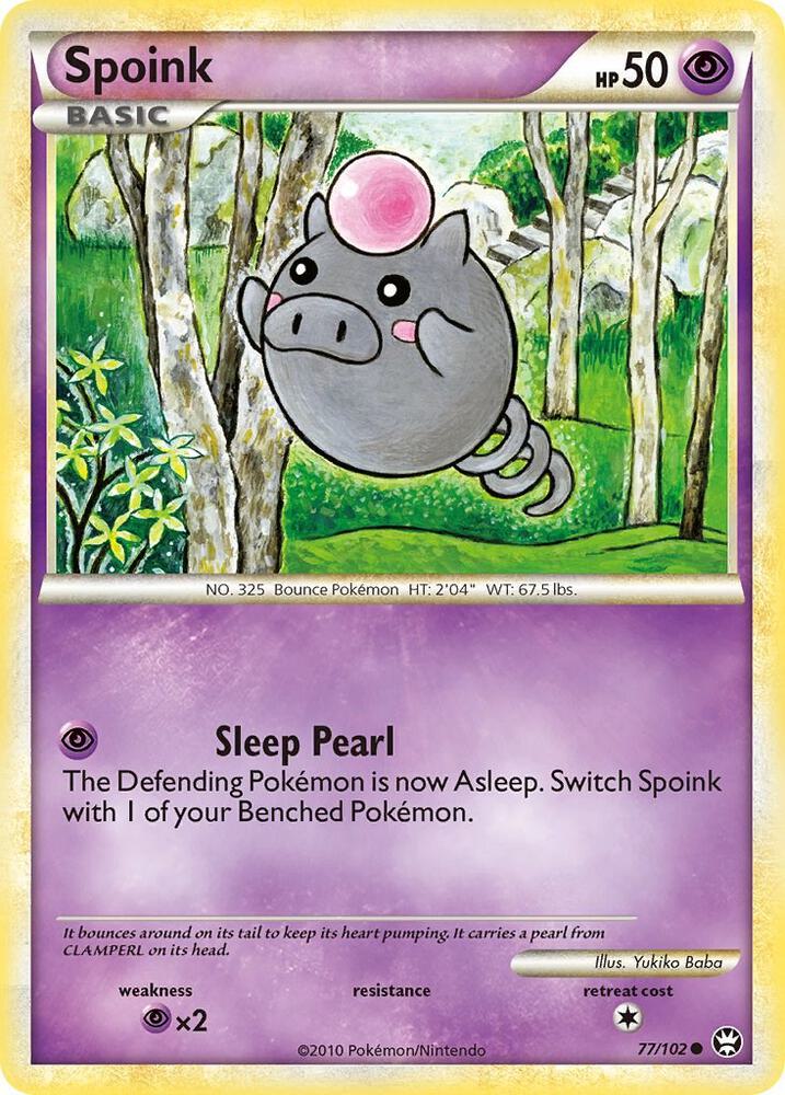 Spoink 77/102 card from Triumphant