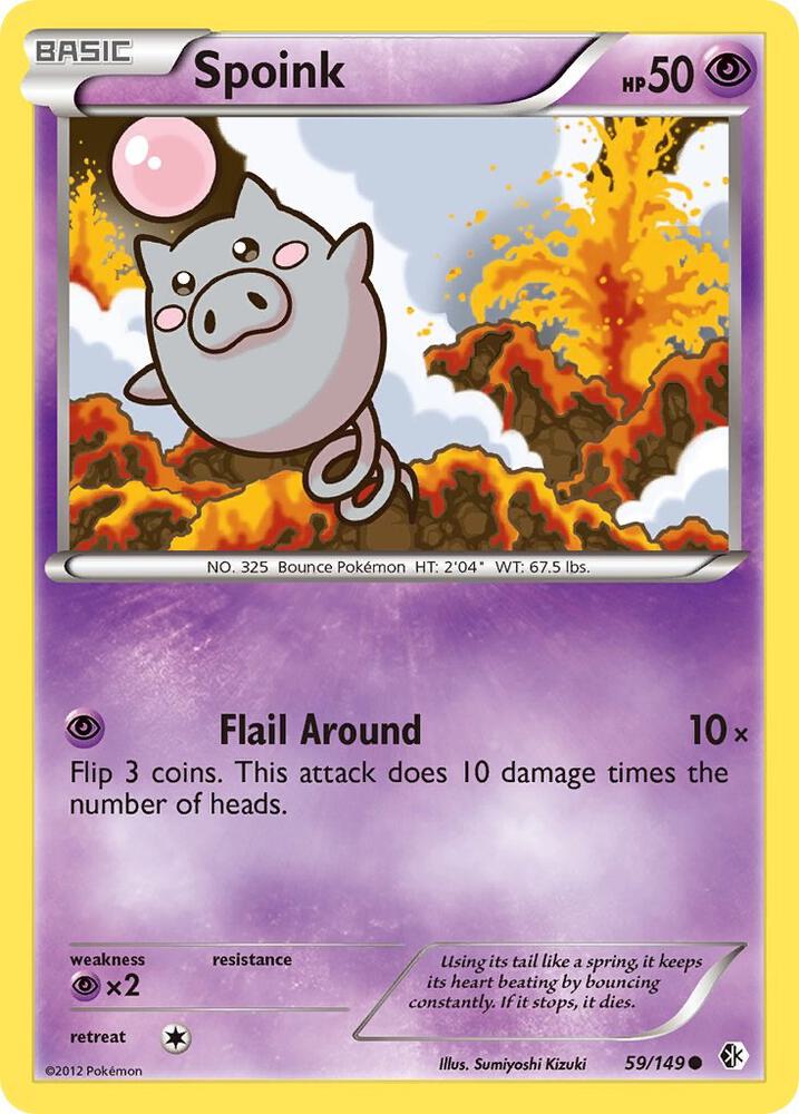 Spoink 59/149 card from Boundaries Crossed