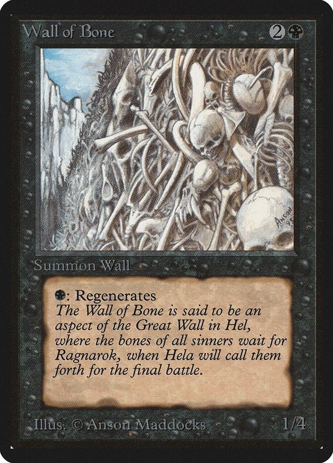 Wall of Bone card from Beta Edition