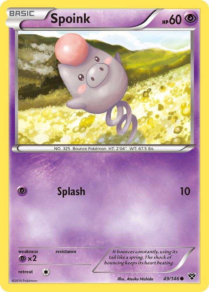 Spoink 49/146 card from XY Base Set
