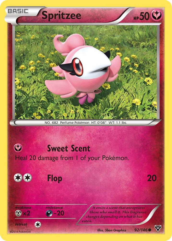 Spritzee 92/146 card from XY Base Set