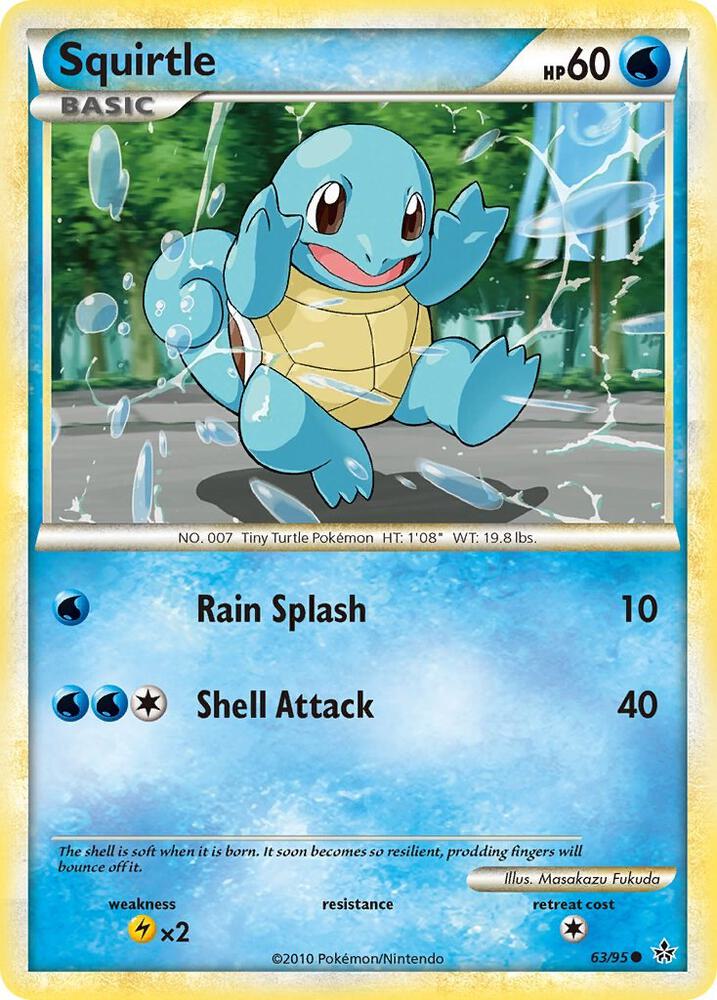 Squirtle 63/95 card from Unleashed