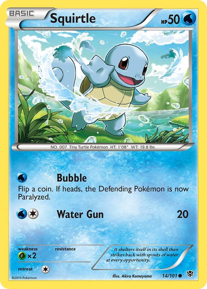 Squirtle 14/101 card from Plasma Blast