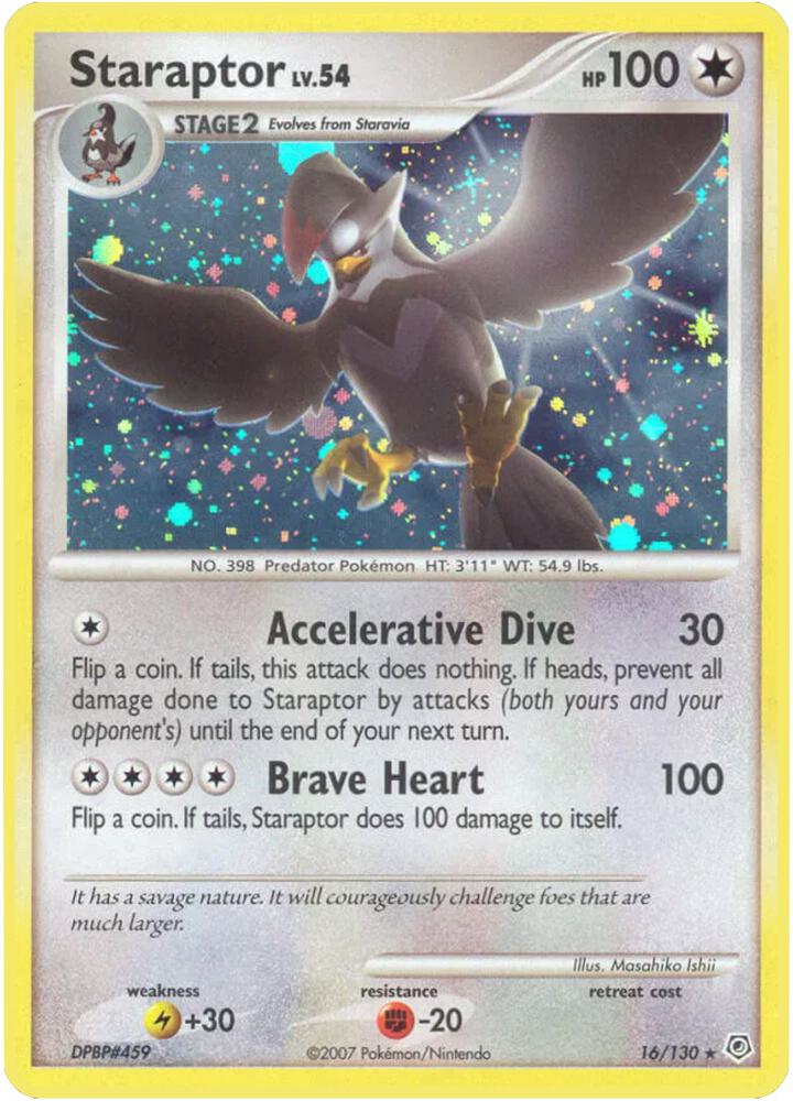 Staraptor 16/130 card from Diamond and Pearl