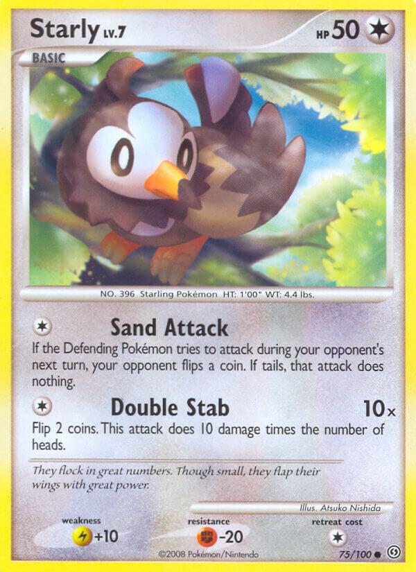 Starly 75/100 card from Stormfront