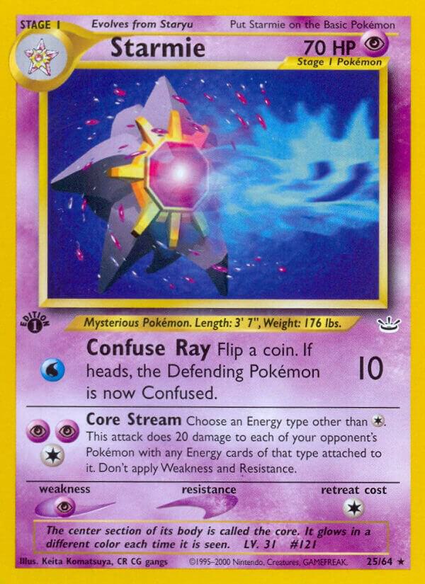 Starmie 25/64 card from Neo Revelation