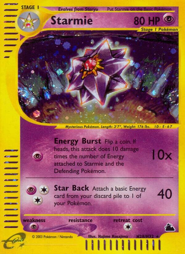 Starmie (H28) H28/H32 card from Skyridge