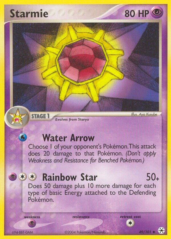 Starmie 49/101 card from Hidden Legends