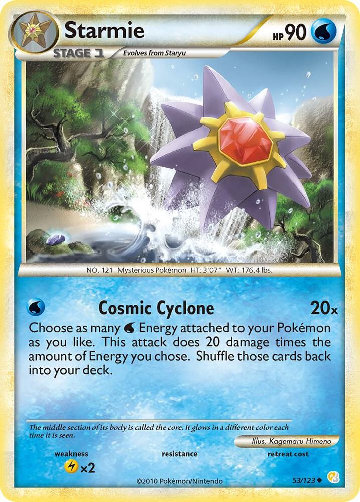 Starmie 53/123 card from HeartGold SoulSilver