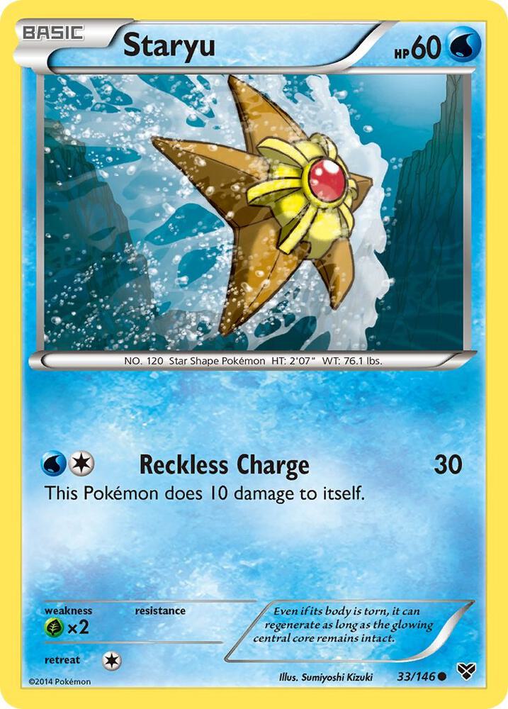 Staryu 33/146 card from XY Base Set