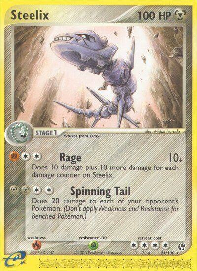 Steelix 23/100 card from Sandstorm
