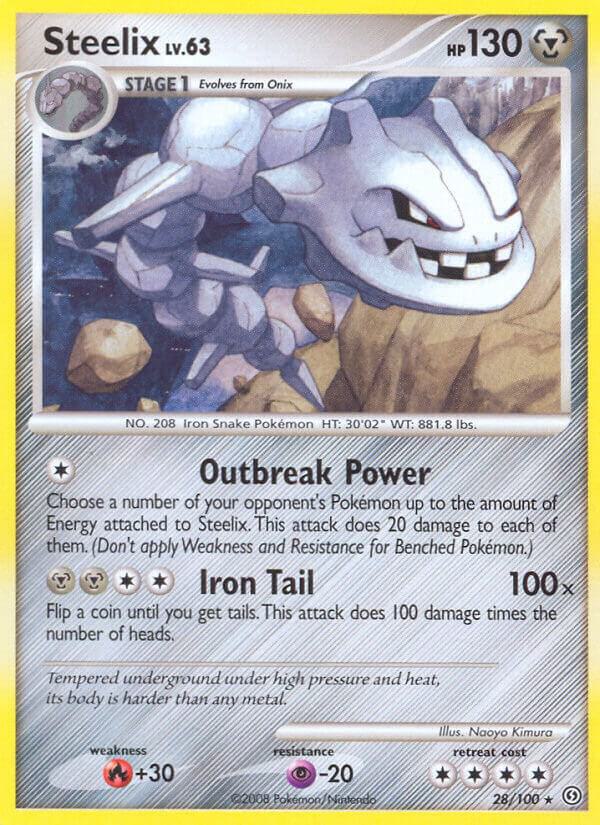 Steelix 28/100 card from Stormfront