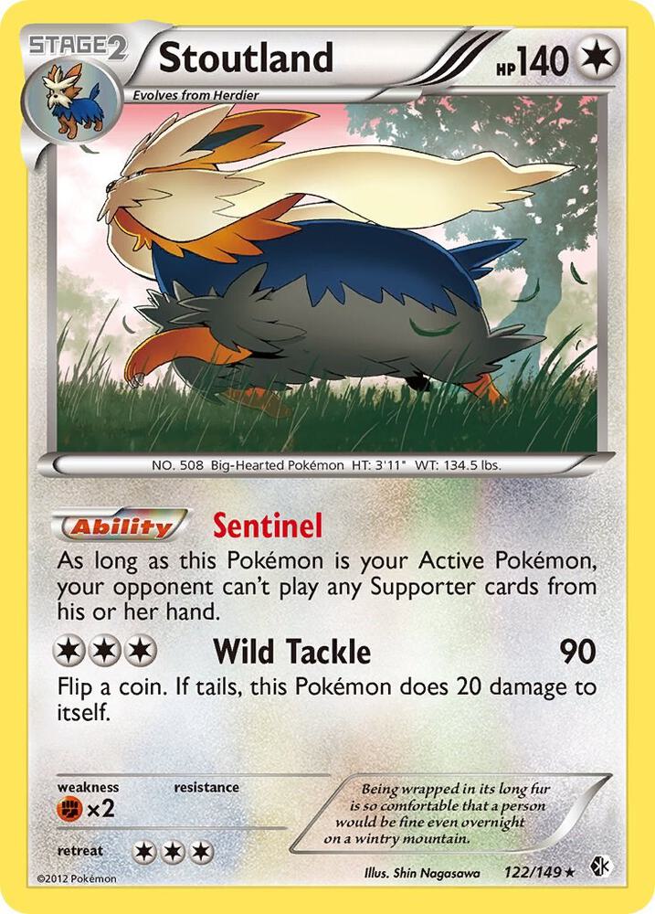 Stoutland 122/149 card from Boundaries Crossed