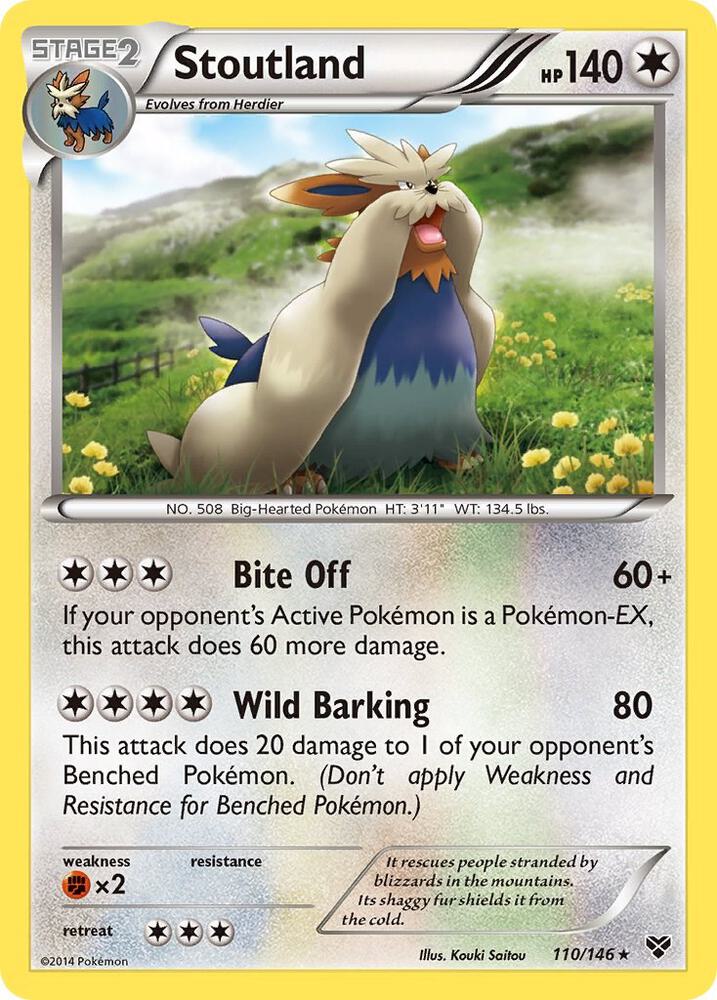 Stoutland 110/146 card from XY Base Set