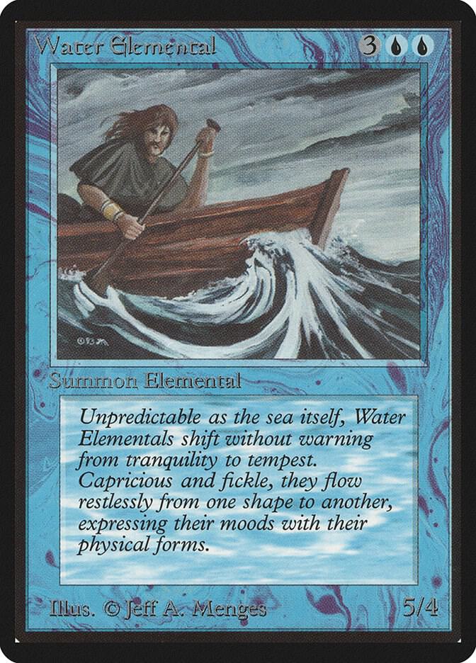 Water Elemental card from Beta Edition