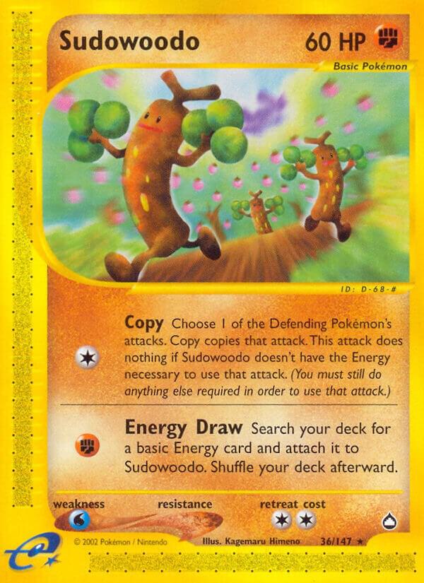 Sudowoodo 036/147 card from Aquapolis