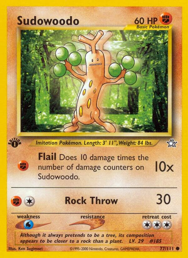 Sudowoodo 077/111 card from Neo Genesis