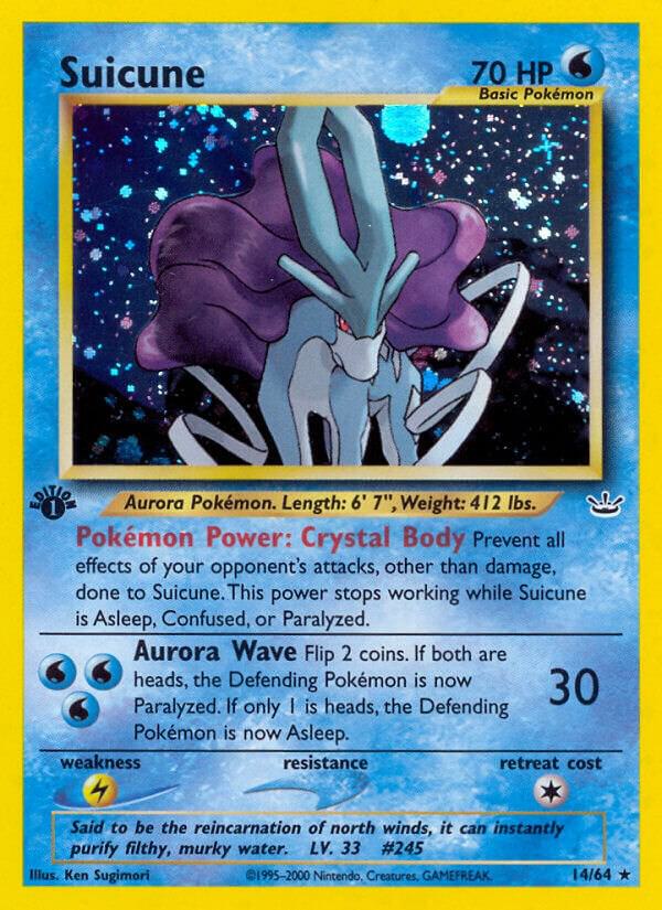 Suicune (14) 14/64 card from Neo Revelation