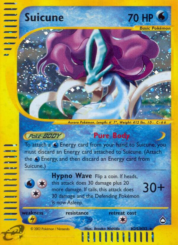 Suicune (H25) H25/H32 card from Aquapolis