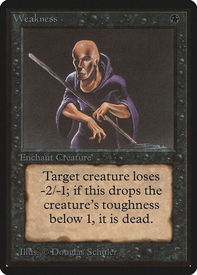 Weakness card from Beta Edition