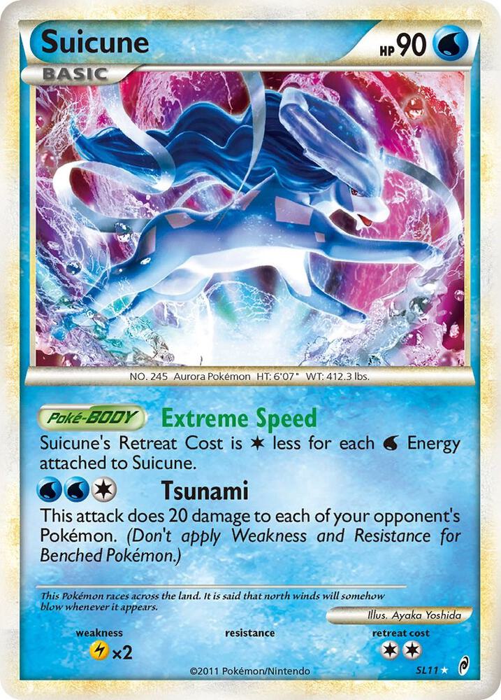 Suicune (Shiny) SL11 card from Call of Legends