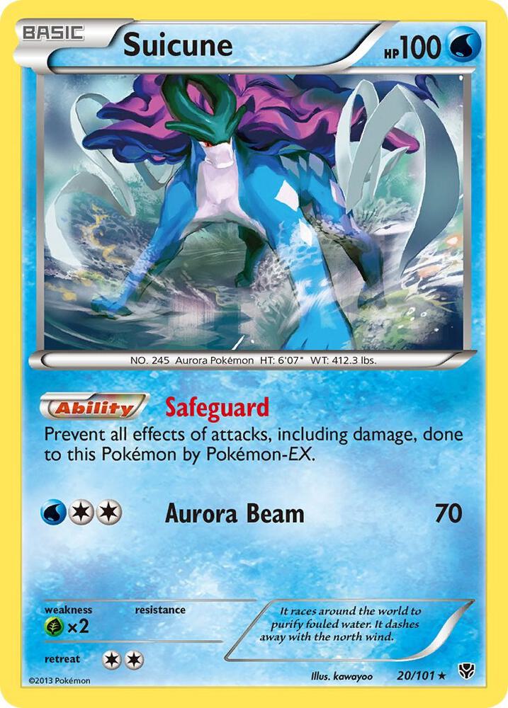 Suicune 20/101 card from Plasma Blast