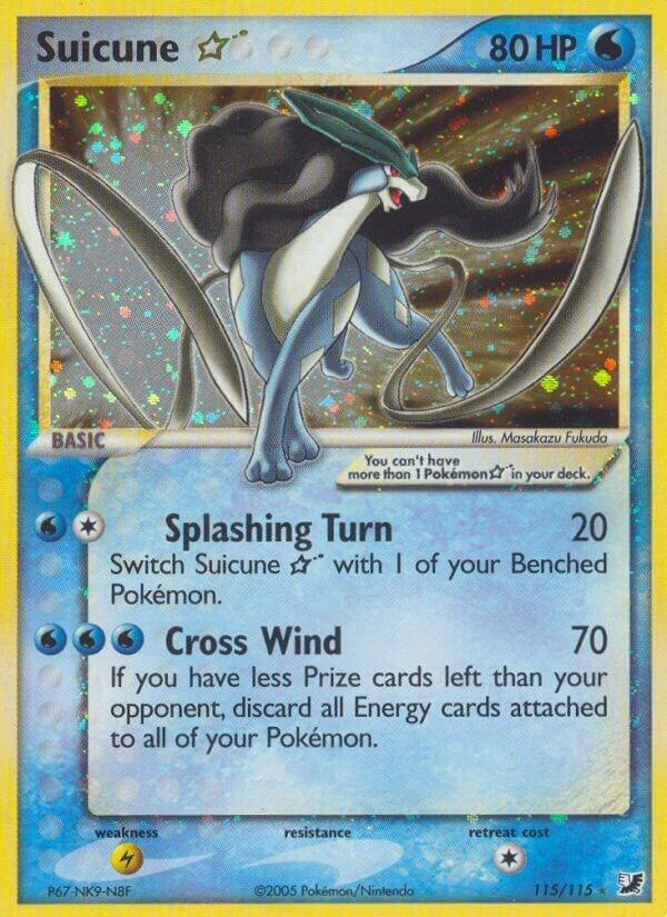 Suicune Star 115/115 card from Unseen Forces