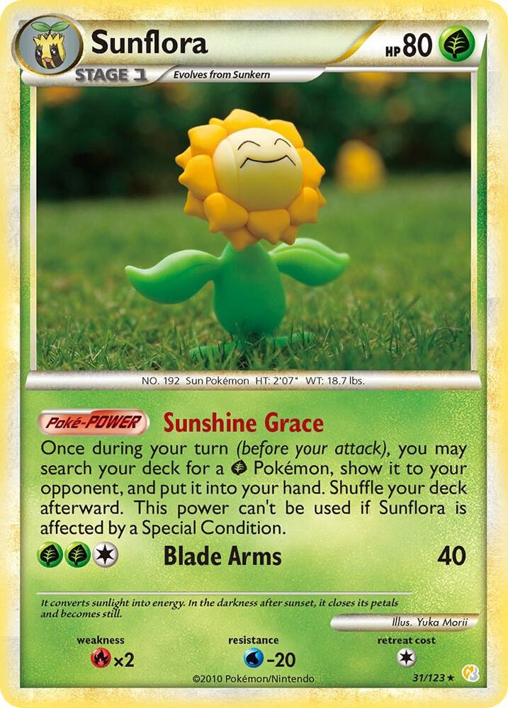 Sunflora 31/123 card from HeartGold SoulSilver