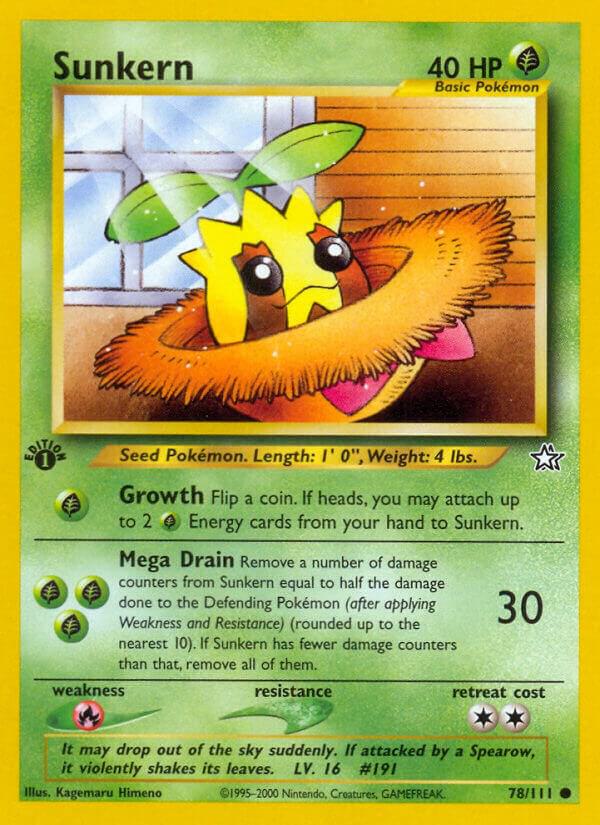 Sunkern 078/111 card from Neo Genesis
