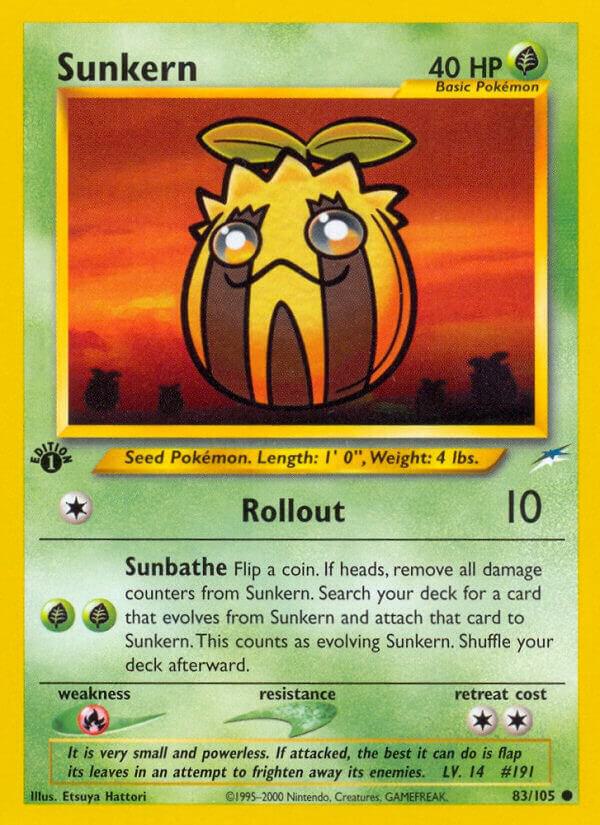 Sunkern 083/105 card from Neo Destiny