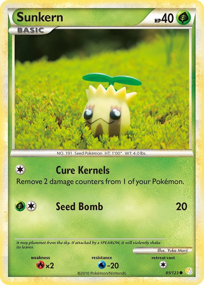 Sunkern 85/123 card from HeartGold SoulSilver
