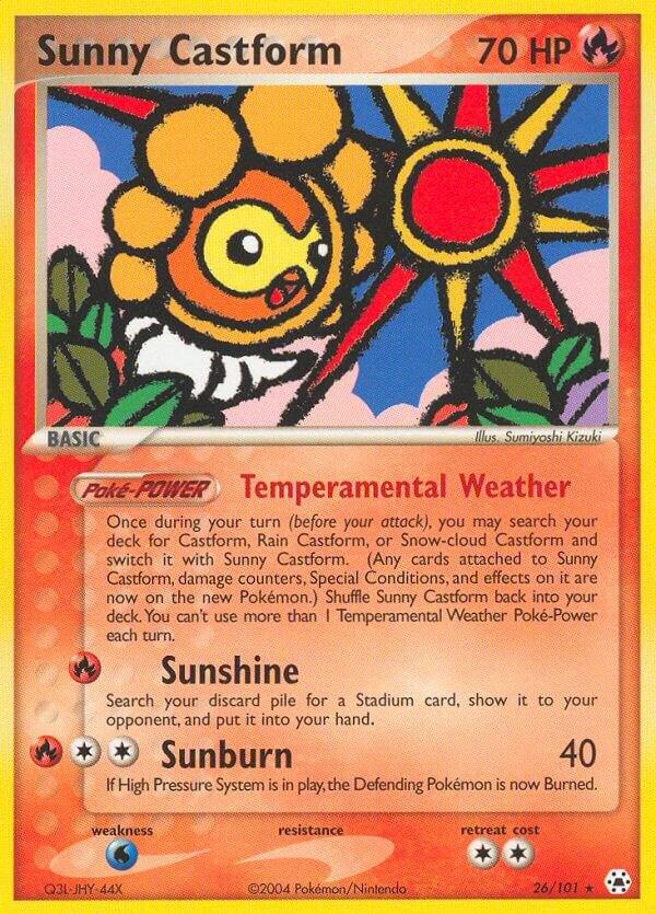 Sunny Castform 26/101 card from Hidden Legends