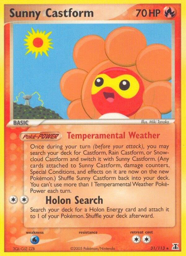 Sunny Castform 31/113 card from Delta Species