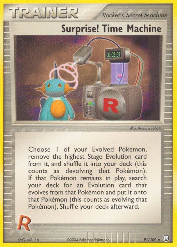 Surprise! Time Machine 91/109 card from Team Rocket Returns