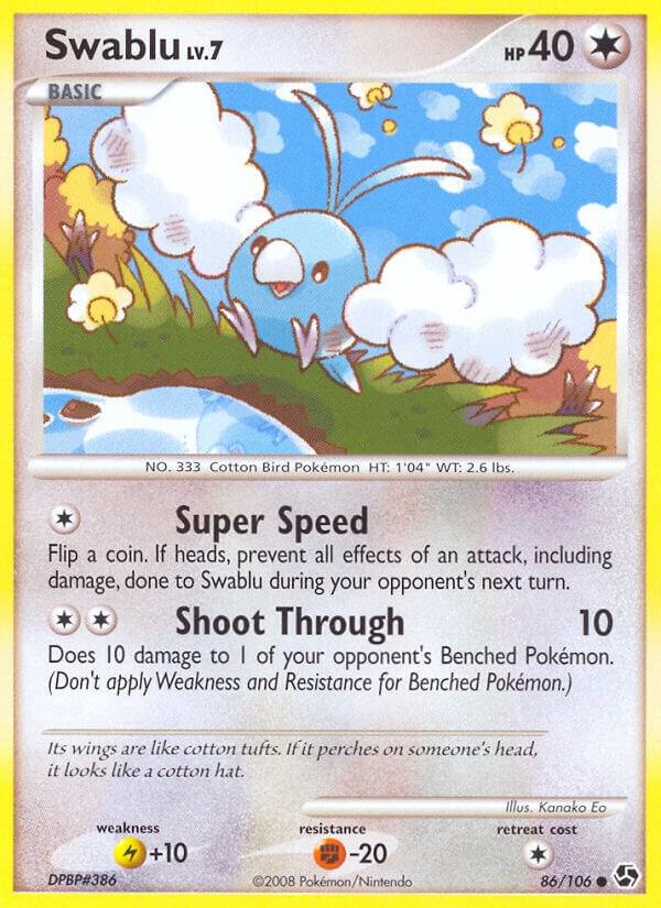 Swablu 86/106 card from Great Encounters