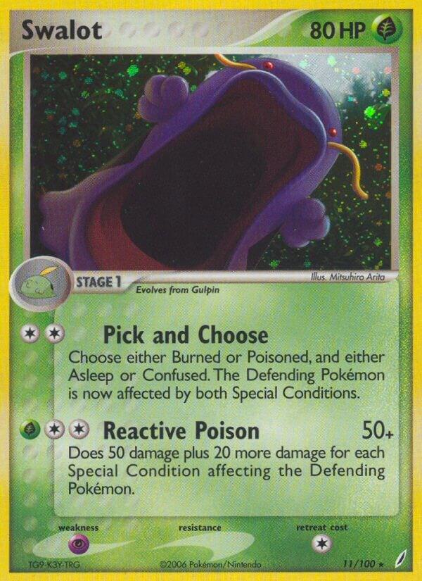 Swalot 11/100 card from Crystal Guardians