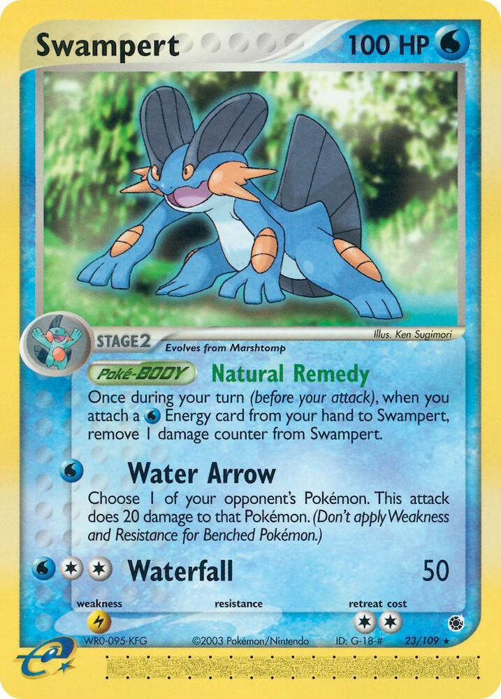 Swampert 23/109 card from Ruby and Sapphire
