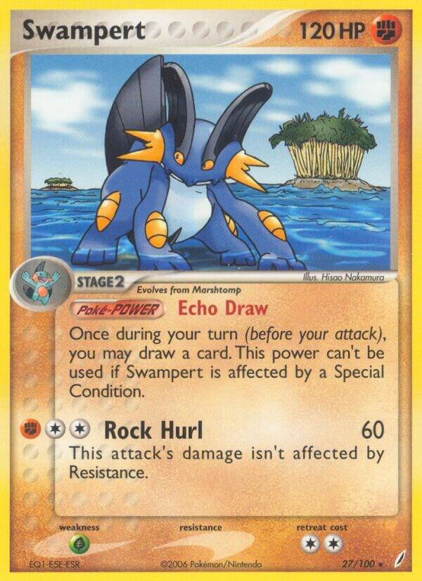 Swampert 27/100 card from Crystal Guardians
