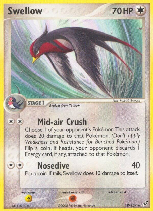 Swellow 49/107 card from Deoxys