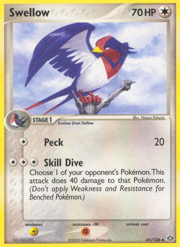 Swellow 41/106 card from Emerald
